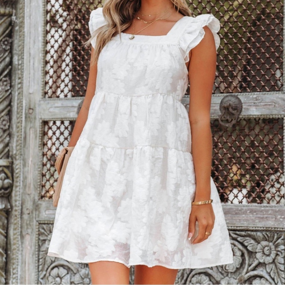 Entro Cream Midi Dress